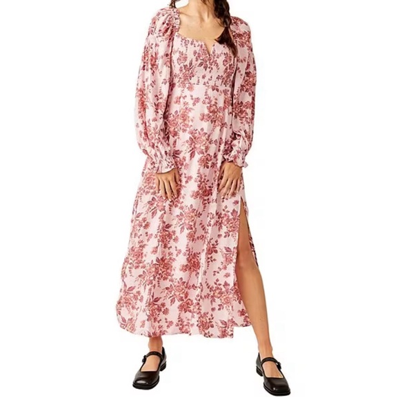 Free People Pink Midi Dress - Picture 1 of 4